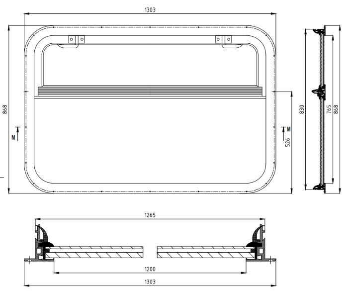 Railway AC car movable window