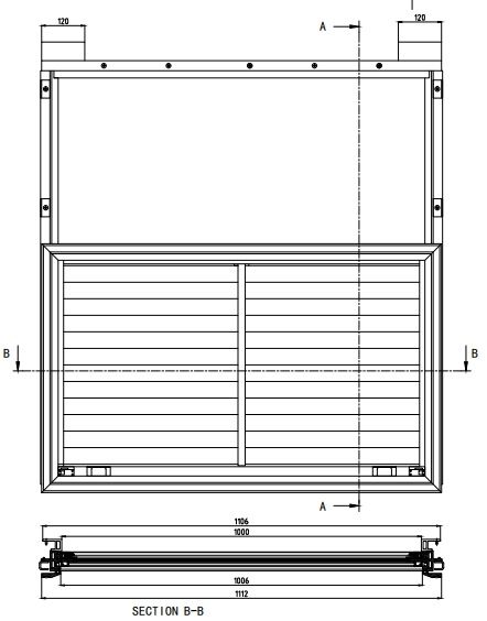 Railway carriage Fixed Glass shutter window