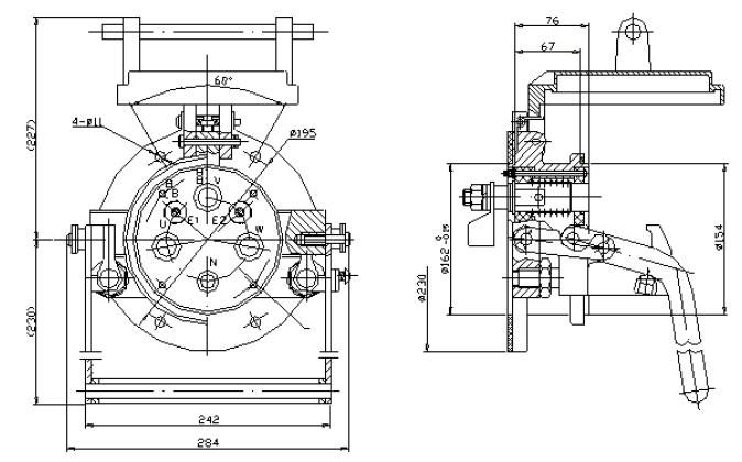 Electric connector for railway