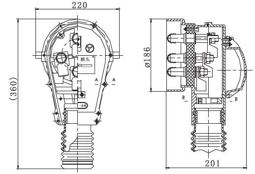 Railway inter car power connector