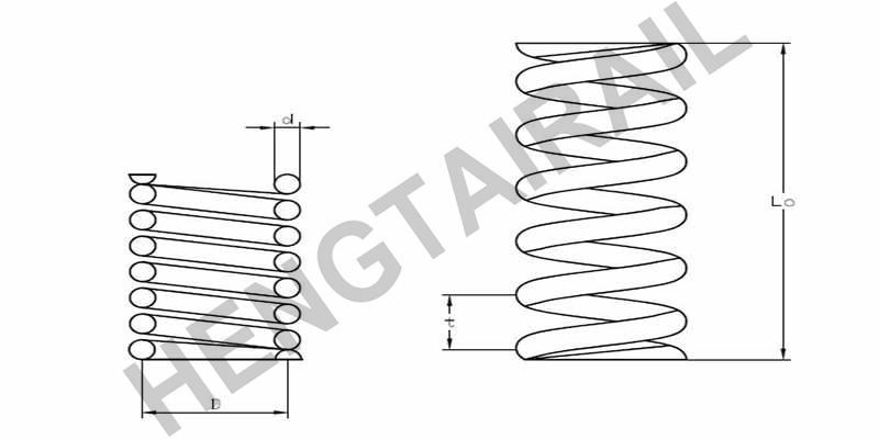 Railway coil bogie spring