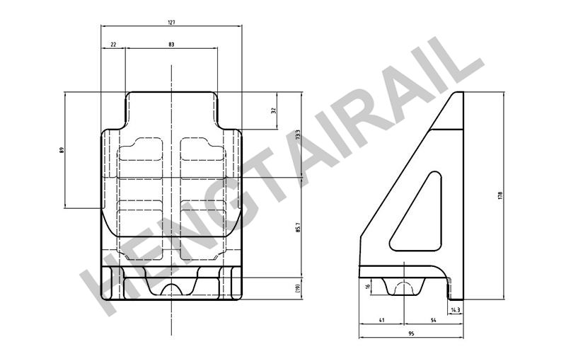 Railway bogie friction wedge